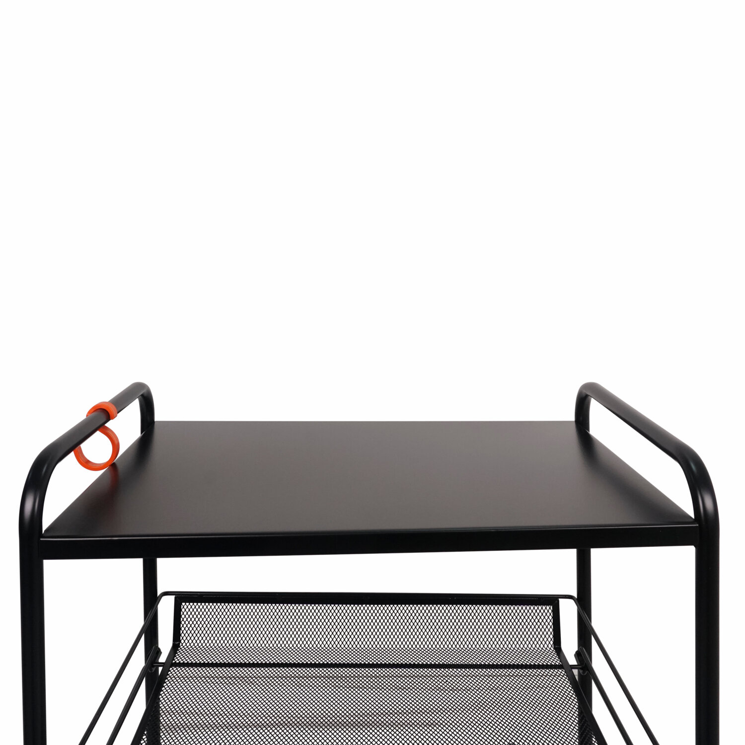 Этажерка "Ладья-34КС" офисно-бытовая 3 яруса+столик, металл, черная, 44,5х30х84 см, Э357Ч