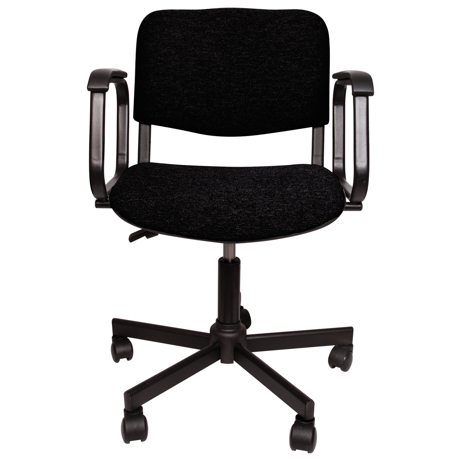 Кресло КР08, с подлокотниками, черное, КР01.00.08-101
