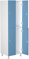 Шкаф для раздевалок WL 22-60 голубой/белый ЛДСП