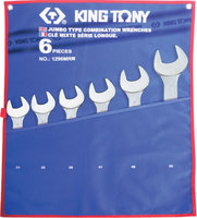 KING TONY 1296MRN - набор комбинированных ключей, 34-50 мм