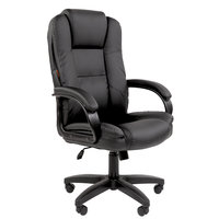 Кресло офисное Chairman CH 600 LT, экокожа, черное, 7158667