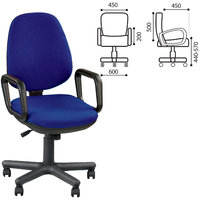 Кресло Comfort GTP, с подлокотниками, синее