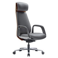 Кресло HAWASAN (ХАВАСАН) PREMIUM EX-820, синхромеханизм, слайдер, экокожа, графит/коричневое, 533238