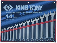 KING TONY 1214MR - набор комбинированных ключей, 10-32 мм