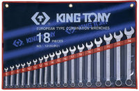 KING TONY 1218MR01 - набор комбинированных ключей, 6-24 мм