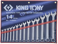 KING TONY 1215MR01 - набор комбинированных ключей, 8-24 мм