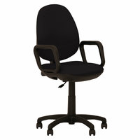 Кресло офисное Comfort GTP с подлокотниками, черное ZT-25