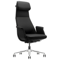 Кресло HAWASAN (ХАВАСАН) PREMIUM EX-840 STELLAR, синхромеханизм, алюминий, экокожа, черное, 533241
