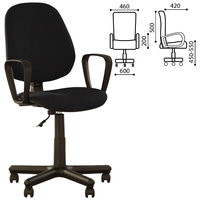 Кресло Forex GTP, с подлокотниками, черно-серое