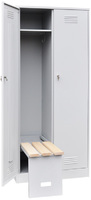 Шкаф для одежды двухстворчатый с откидной скамьей (верх липа) 1860х800х500