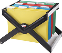 Подставка для подвесных папок BRAUBERG (Италия), до 40 папок А4/Foolscap, 410х275х320 мм, черная