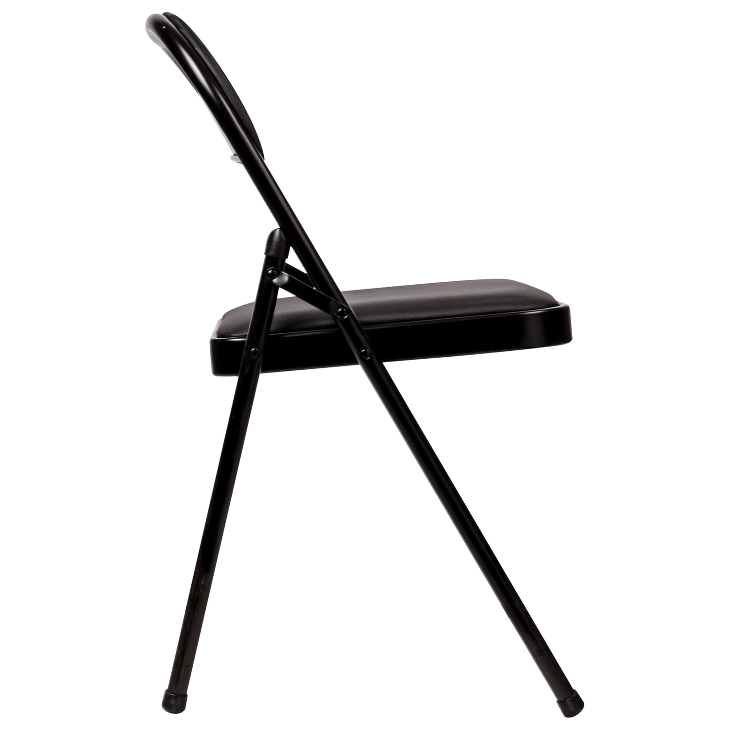 BRABIX Golf Plus CF-003 Комфорт - стул складной для дома и офиса, черный каркас, кожзам черный
