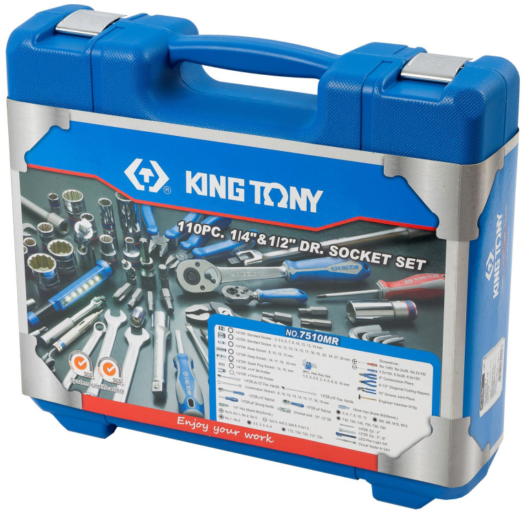 KING TONY 7510MR - набор инструментов универсальный, 110 предметов