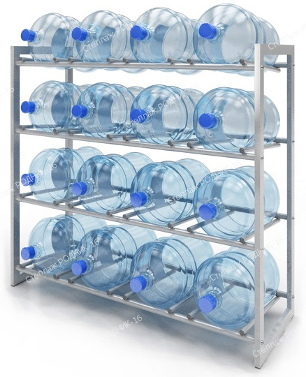 Стеллаж для воды РОДНИК-16 на 16 бутылей