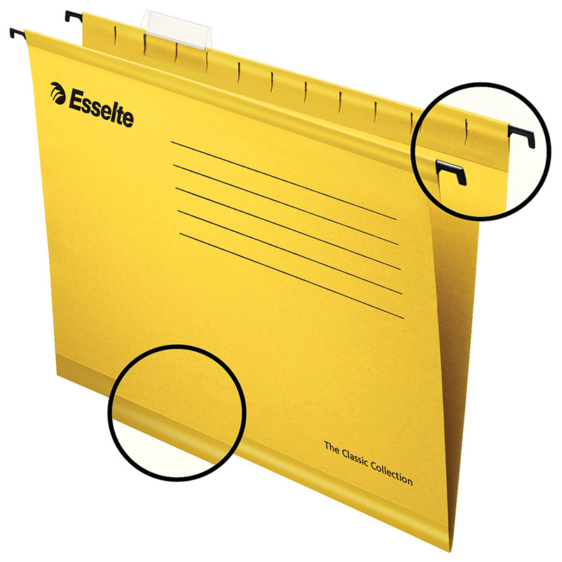 Подвесные папки ESSELTE Plus (Польша), Foolscap, картон, до 250 листов, 25 шт.