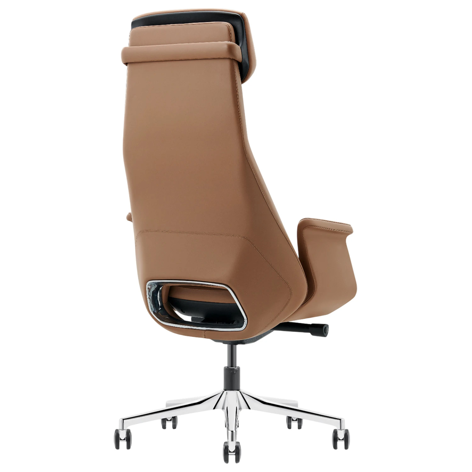 Кресло HAWASAN (ХАВАСАН) PREMIUM "STELLAR EX-840", синхромеханизм, алюминий, экокожа, коричневое, 533242