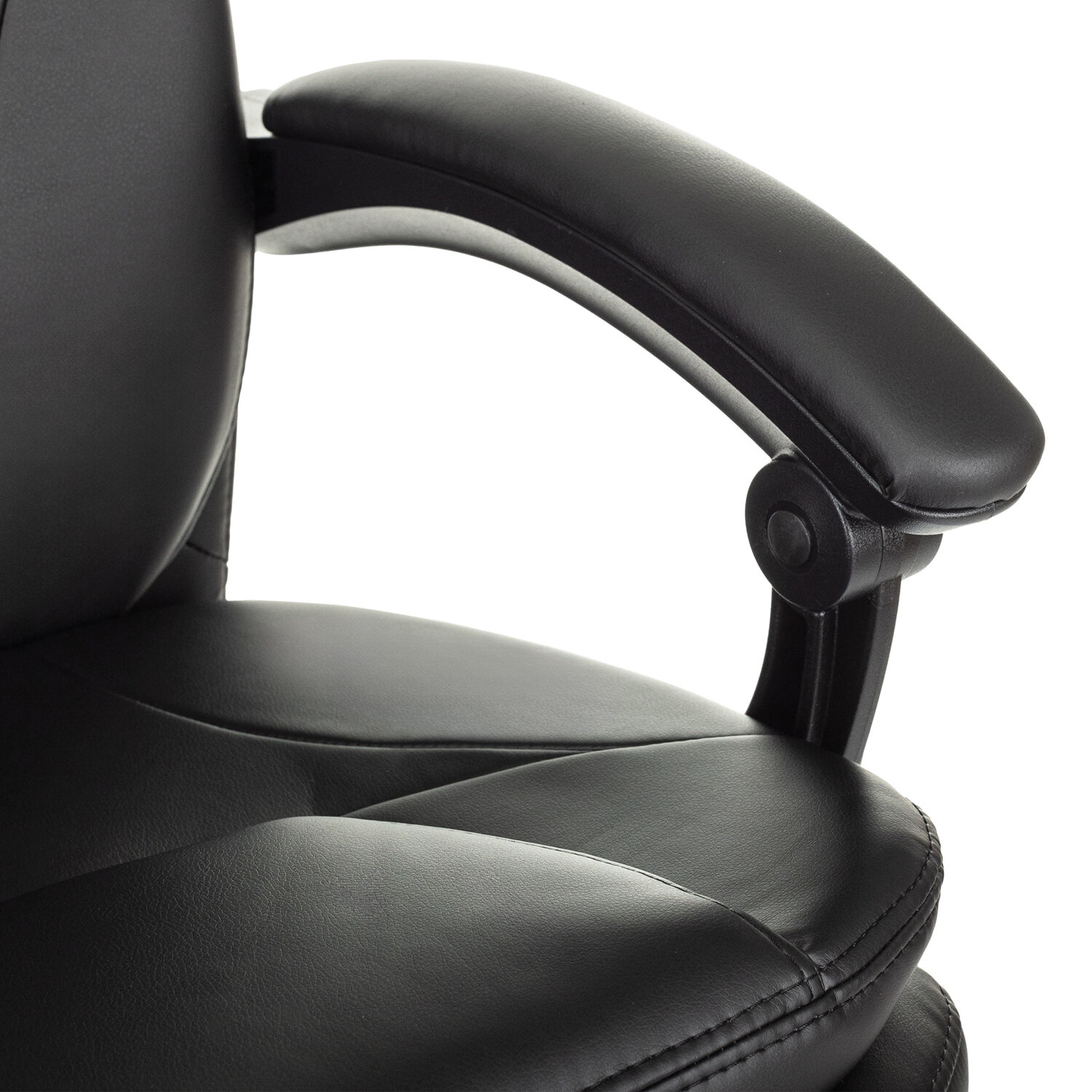 Кресло офисное CH-868N-BF, синхромеханизм, подставка для ног, экокожа, черное, 2018358