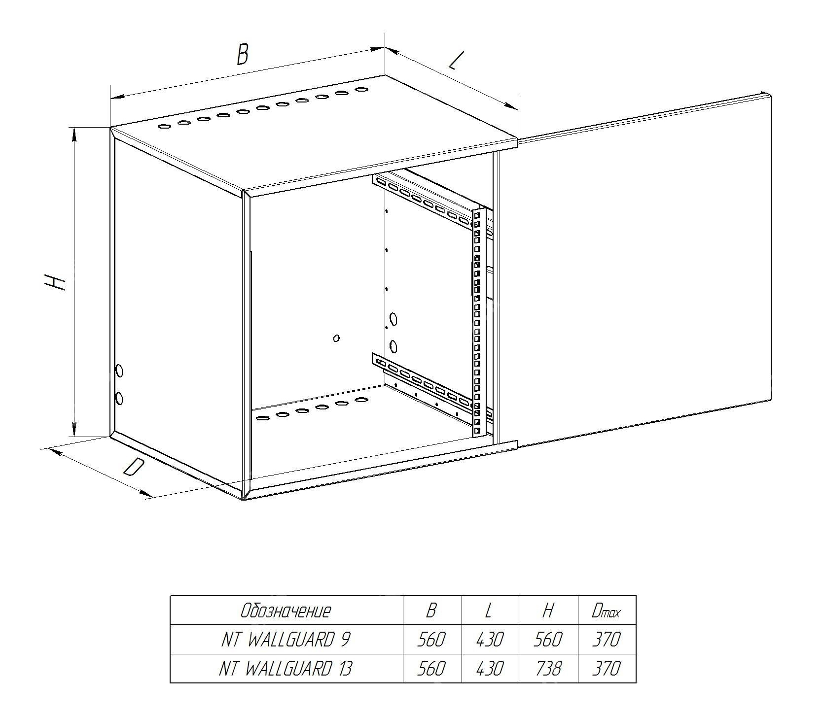 NT WALLGUARD 9 G Антивандальный шкаф 19