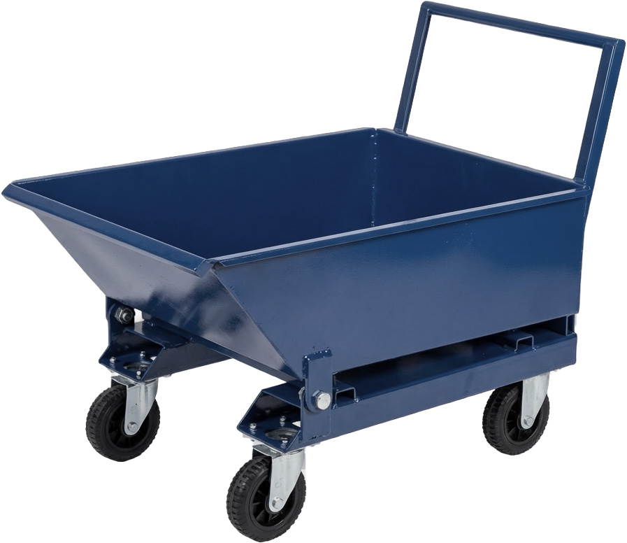 Тележка для стружки ТС-120 с бункером и сливом СОЖ или масел