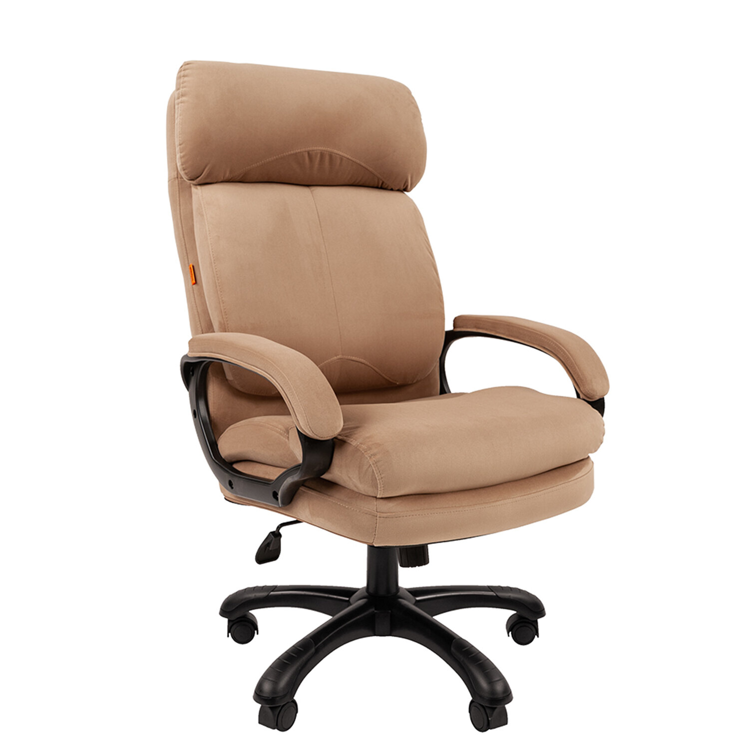 Кресло офисное Chairman СН 505, НАГРУЗКА до 150 кг, велюр, бежевое, 7127986