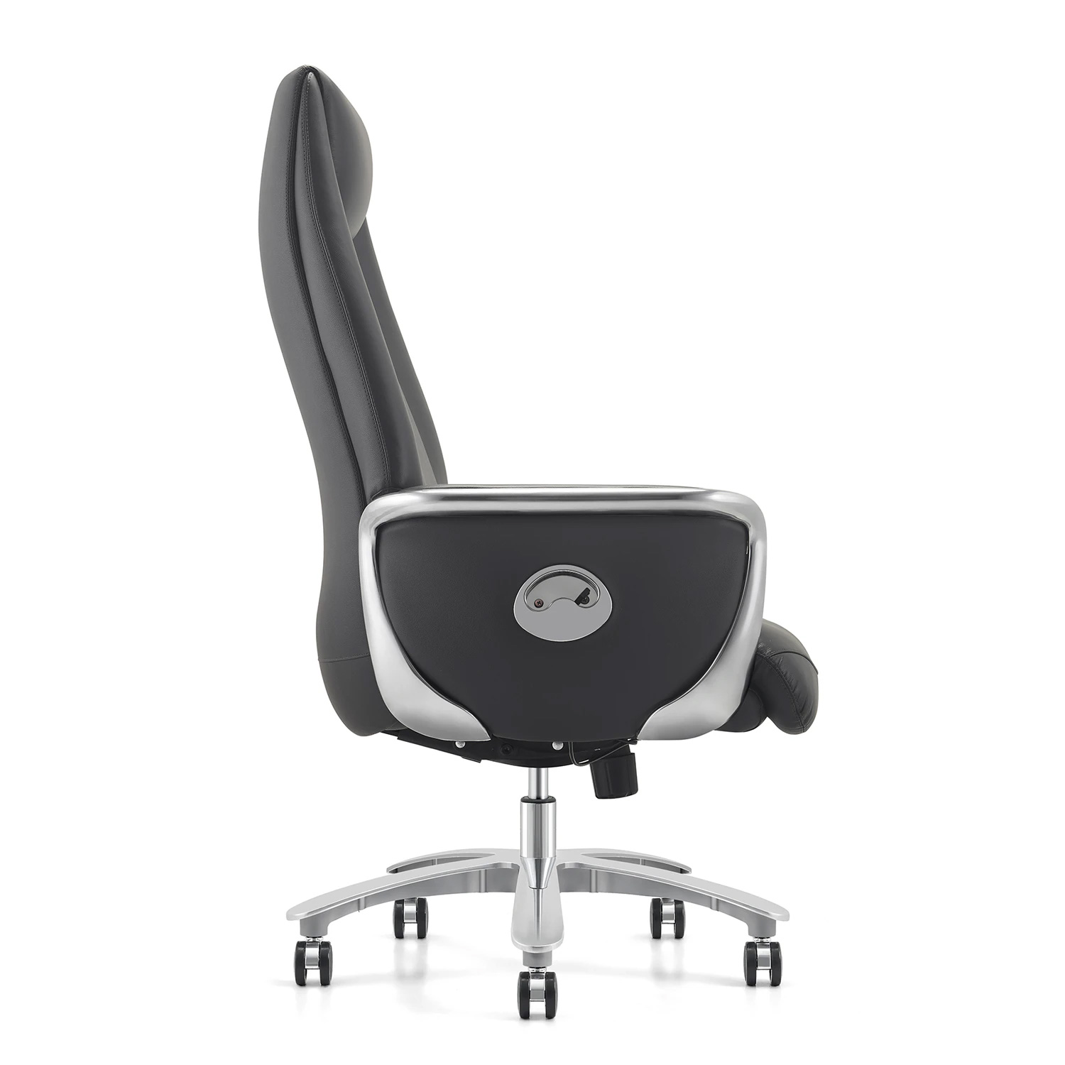 Кресло HAWASAN (ХАВАСАН) PREMIUM EX-800, до 200 кг, синхромеханизм, алюминий, экокожа, черное, 533234