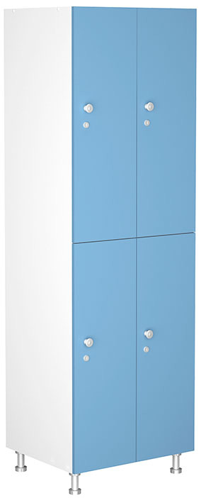 Шкаф для раздевалок WL 22-60 голубой/белый ЛДСП
