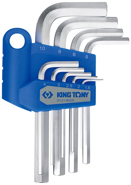 KING TONY 20219MR - набор Г-образных шестигранников 1,5-10 мм