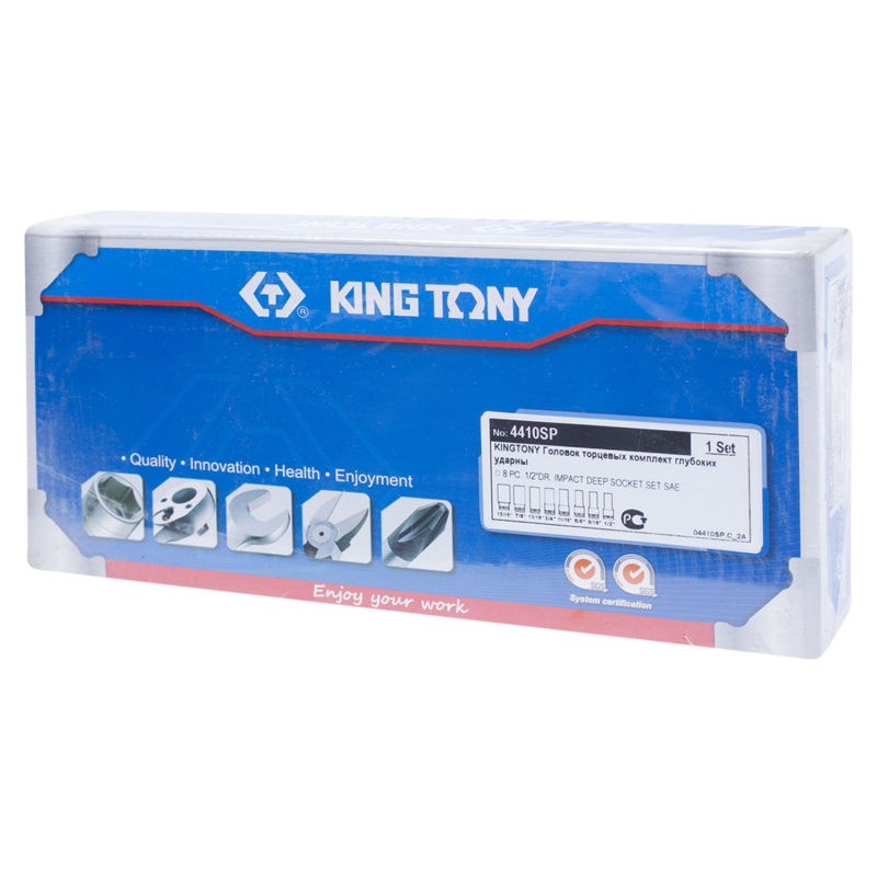 KING TONY 4410SP - набор ударных глубоких торцевых головок 1/2