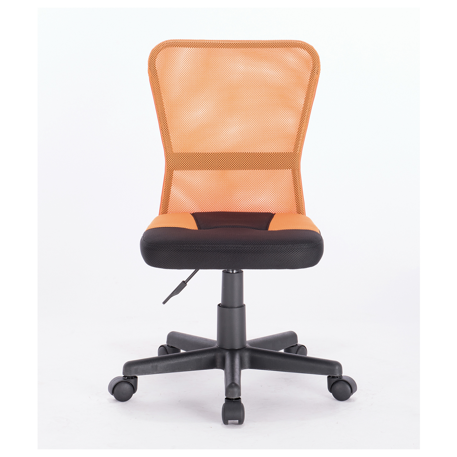 Кресло компактное BRABIX Smart MG-313, без подлокотников, комбинированное, черное/оранжевое