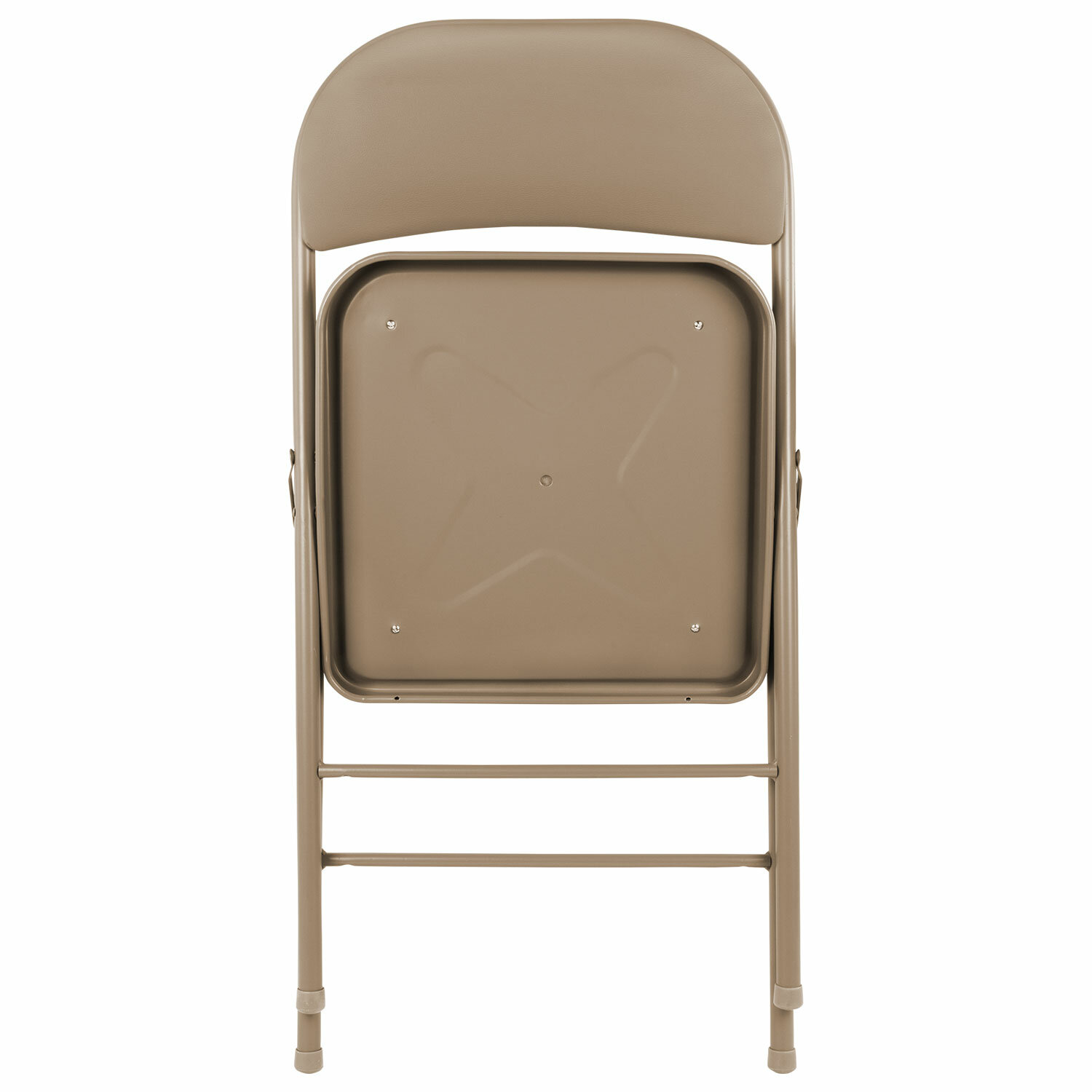 Стулья складные BRABIX "Golf Plus CF-003" КОМФОРТ, КОМПЛЕКТ 4шт., бежевый каркас, кожзам бежевый, 533033