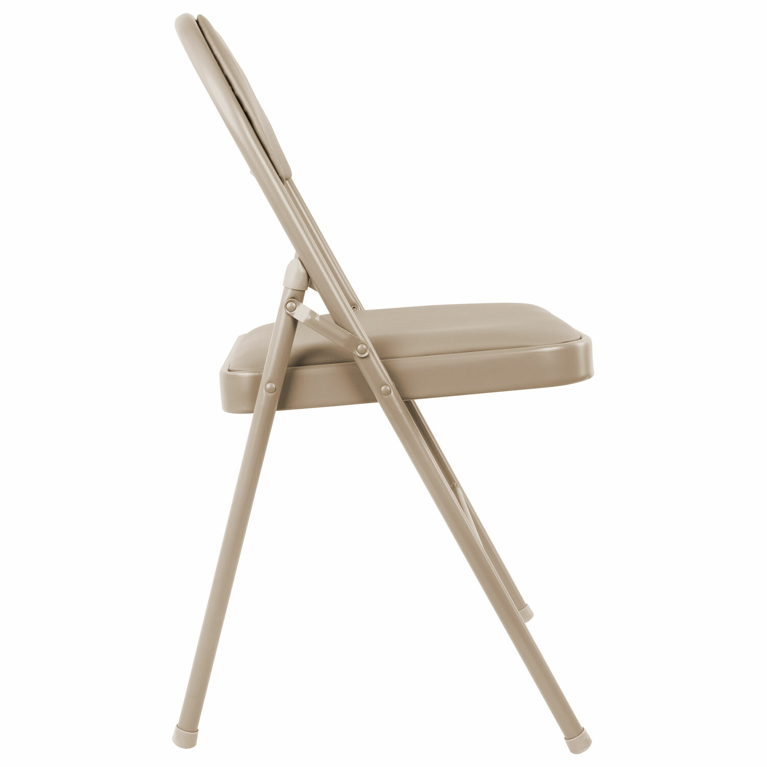 Стулья складные BRABIX "Golf Plus CF-003" КОМФОРТ, КОМПЛЕКТ 4шт., бежевый каркас, кожзам бежевый, 533033