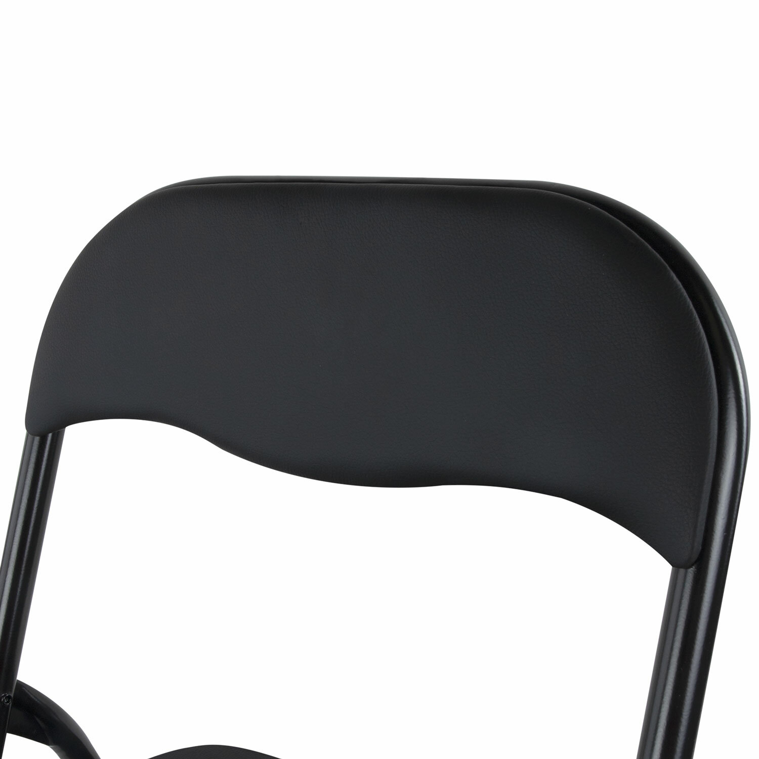 Стулья складные BRABIX "Golf CF-007", КОМПЛЕКТ 4 шт., черный каркас, кожзам черный, 533032