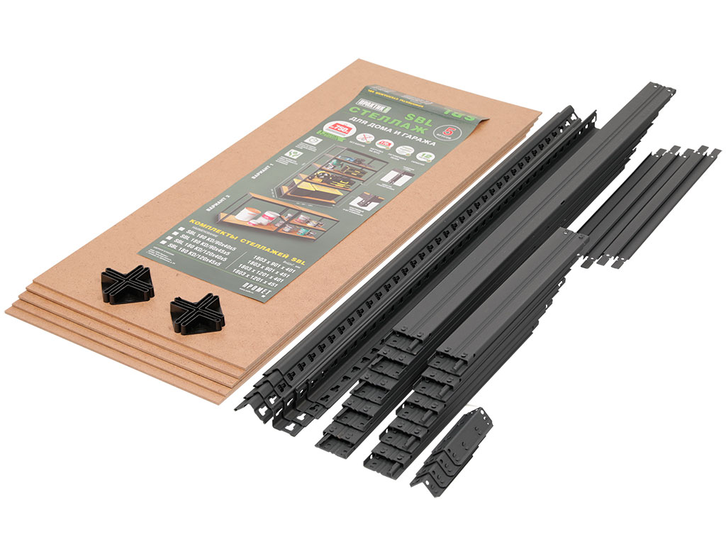 Стеллаж SBL 200KD/120x40/5 S24499395309 2000х1200х400 мм 5 полок