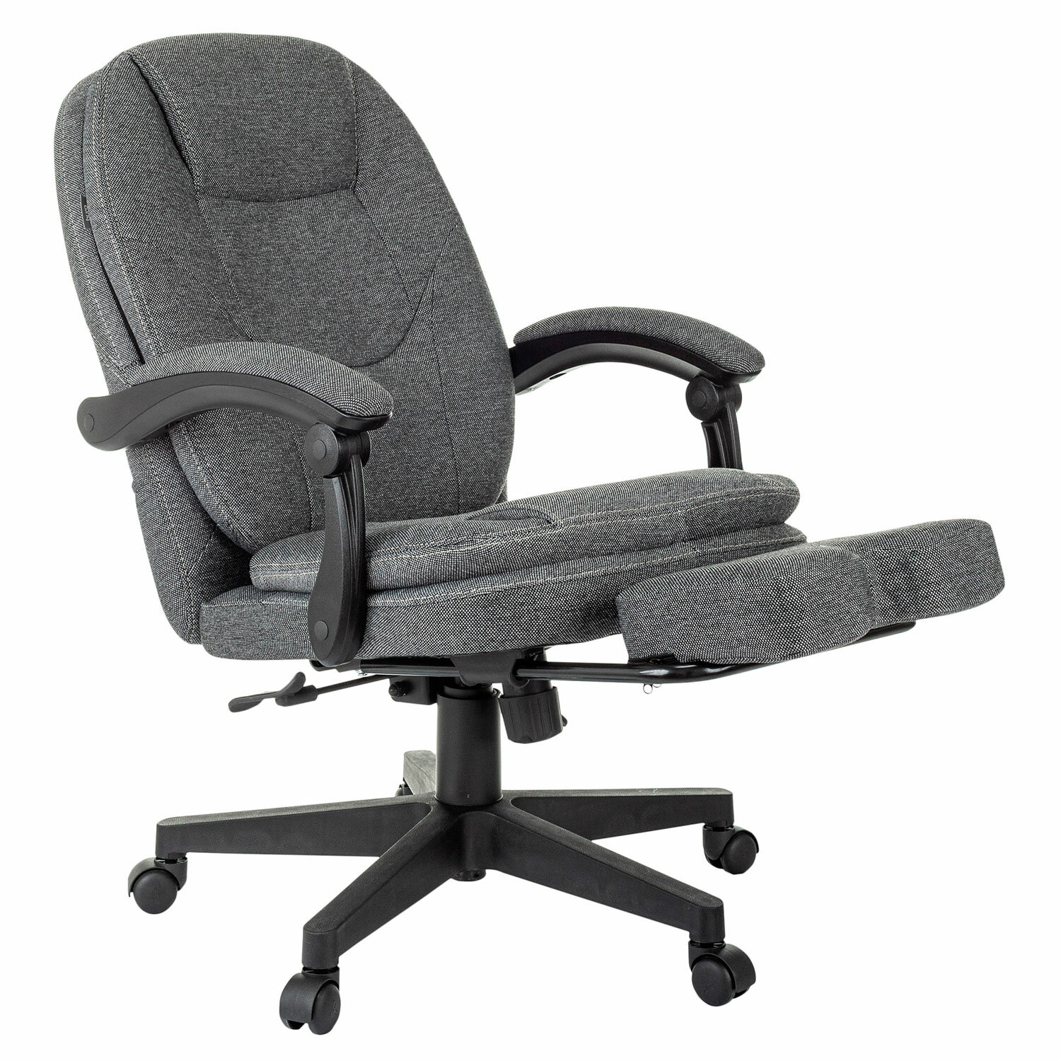Кресло офисное CH-868MSG-BF, синхромеханизм, вибромодуль, подставка для ног, ткань, серое, 1998751