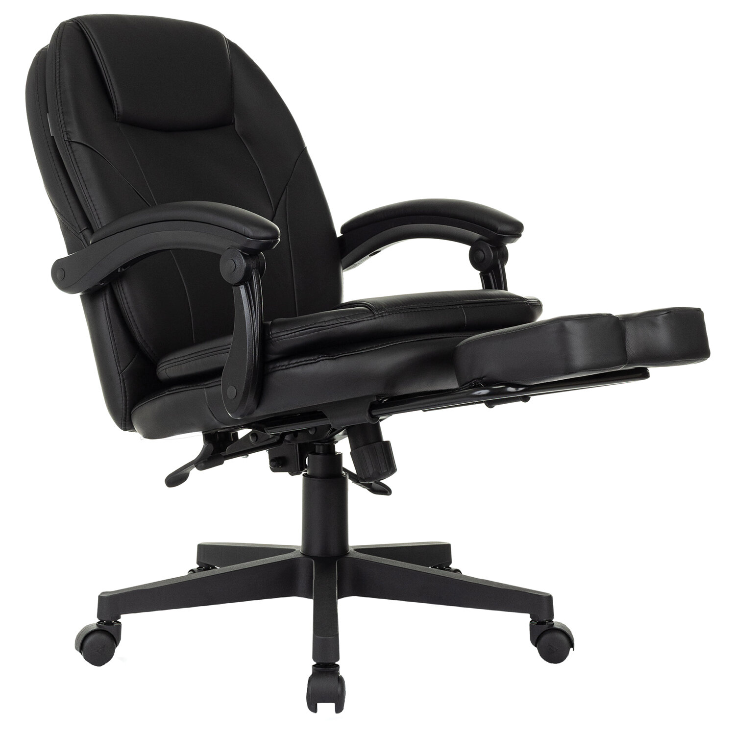 Кресло офисное CH-868N-BF, синхромеханизм, подставка для ног, экокожа, черное, 2018358