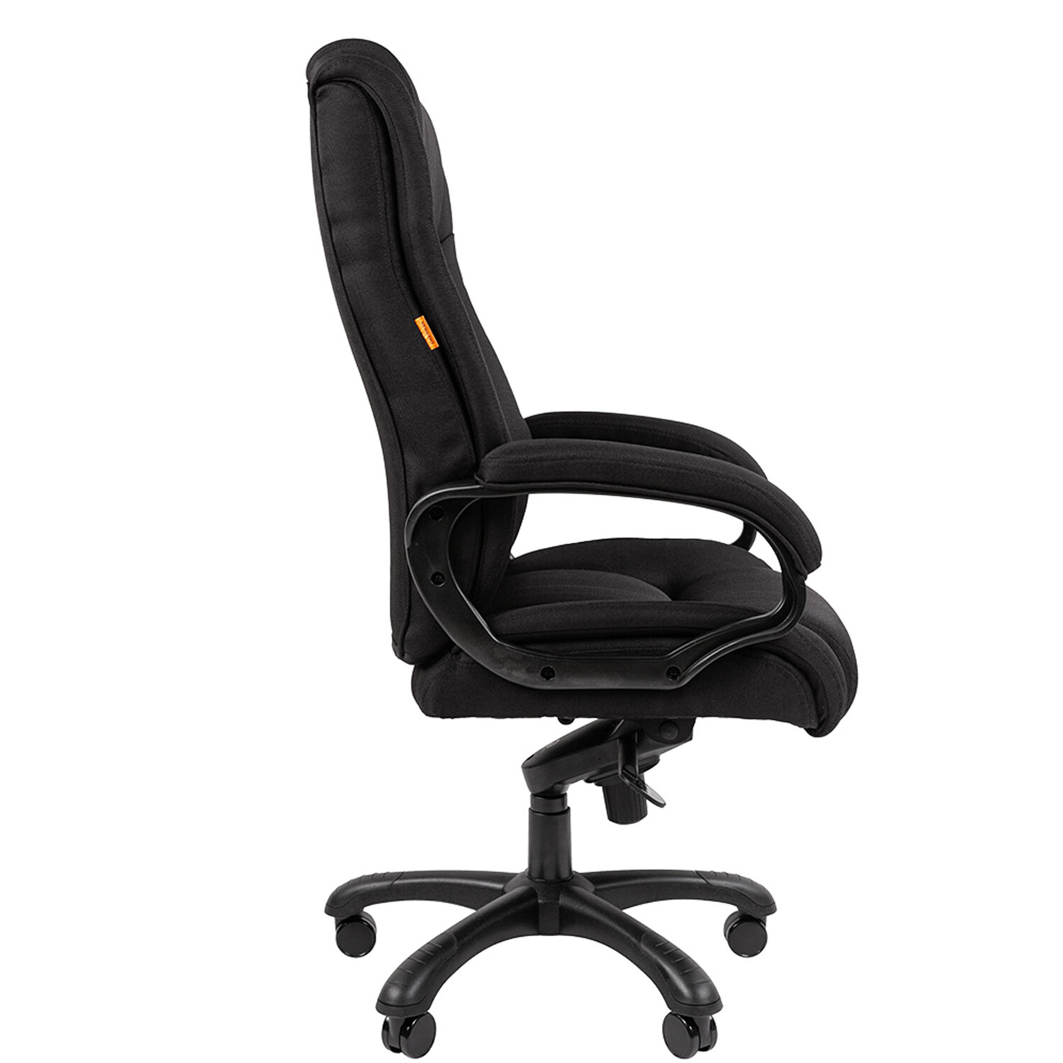 Кресло офисное Chairman CH 410, НАГРУЗКА до 180 кг, пружинный блок в сиденье, ткань SX, черное, 7163873