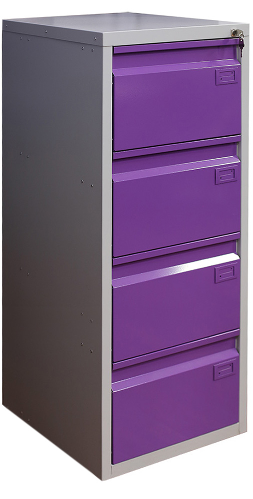 Шкаф картотечный F-4 (фиолетовые ящики)