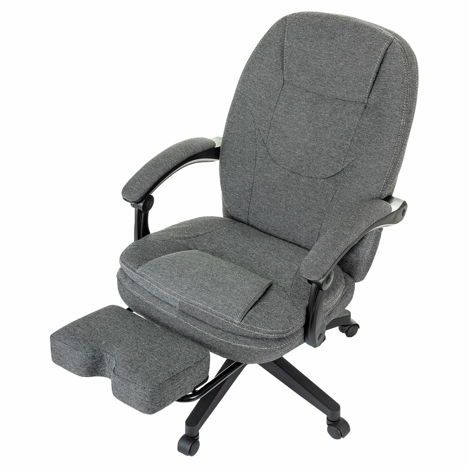 Кресло офисное CH-868MSG-BF, синхромеханизм, вибромодуль, подставка для ног, ткань, серое, 1998751
