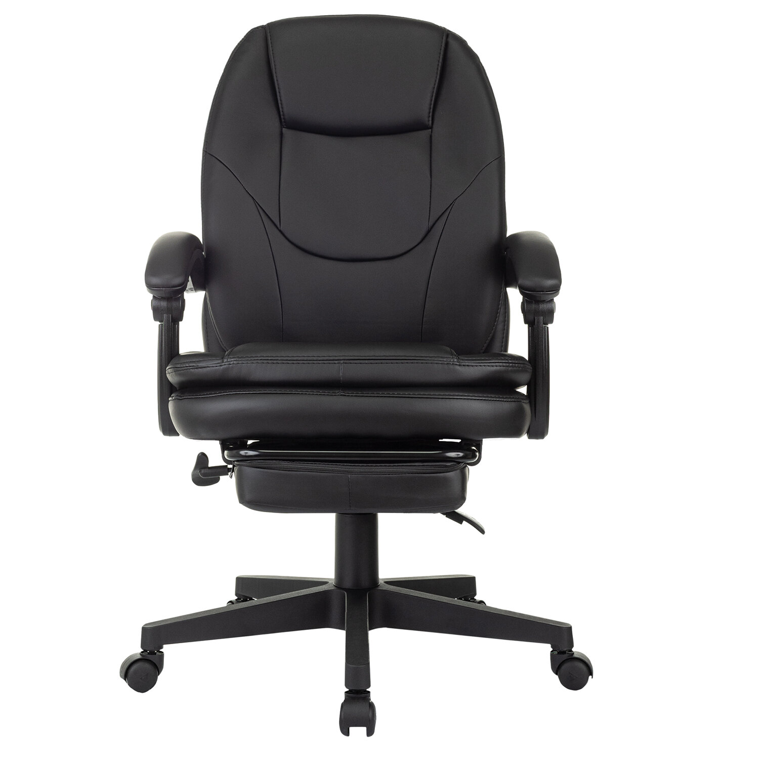 Кресло офисное CH-868N-BF, синхромеханизм, подставка для ног, экокожа, черное, 2018358