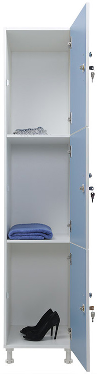 Шкаф для раздевалок WL 13-40 голубой/белый ЛДСП