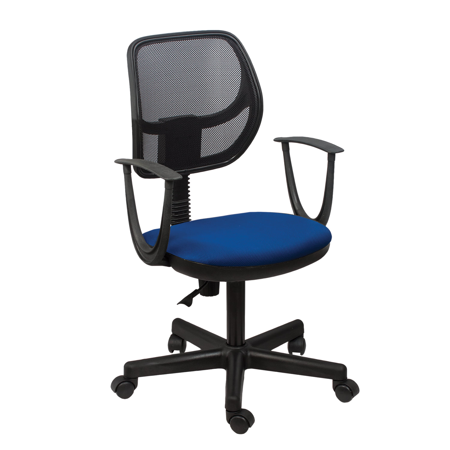 Кресло BRABIX Flip MG-305, до 80 кг, с подлокотниками, комбинированное синее/черное TW, 531415