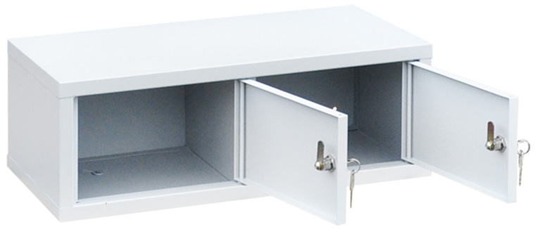 Индивидуальный шкаф кассира на 2 отделения горизонтальный (навесной) (ИШК-2г)