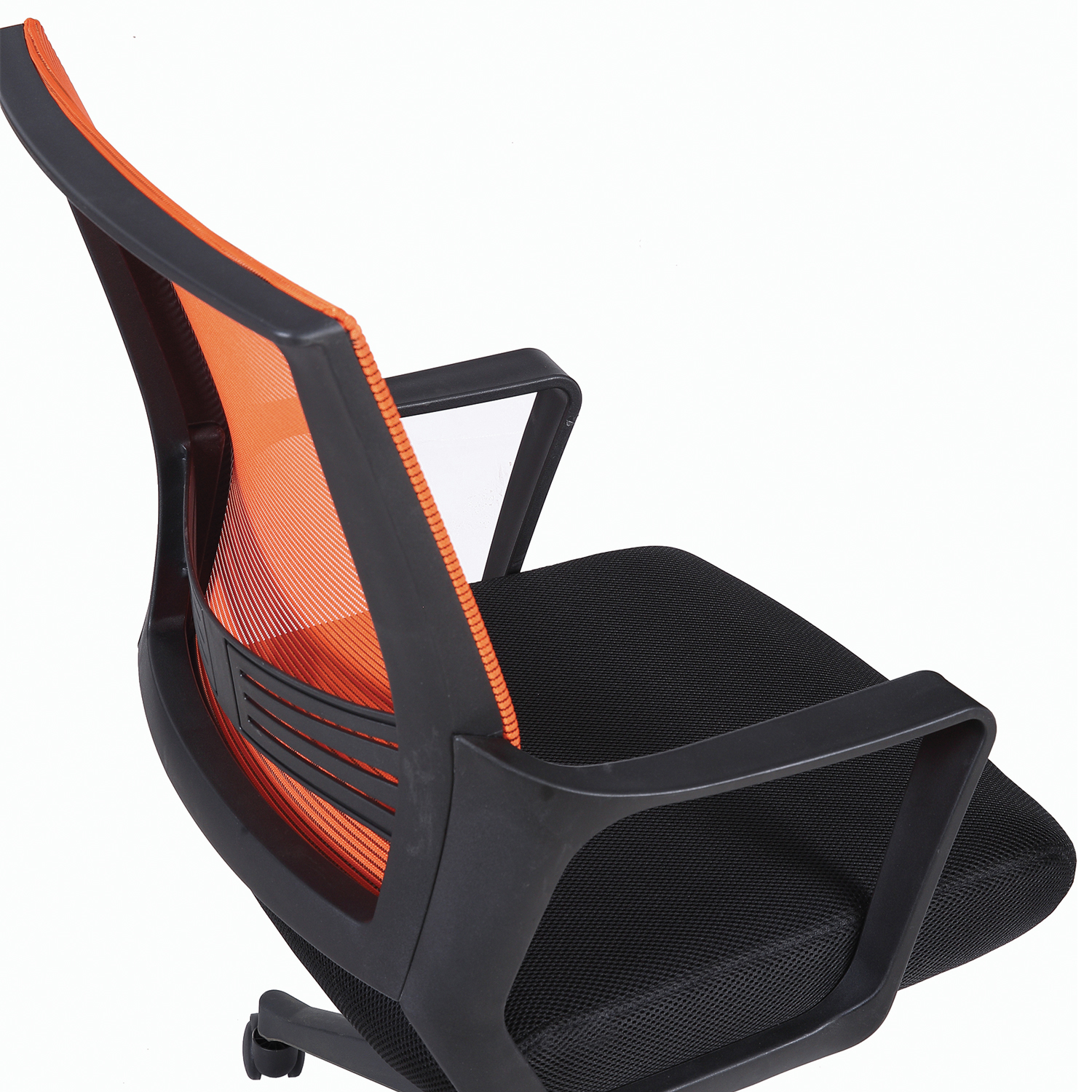 Кресло BRABIX  Balance MG-320, с подлокотниками, комбинированное черное/оранжевое