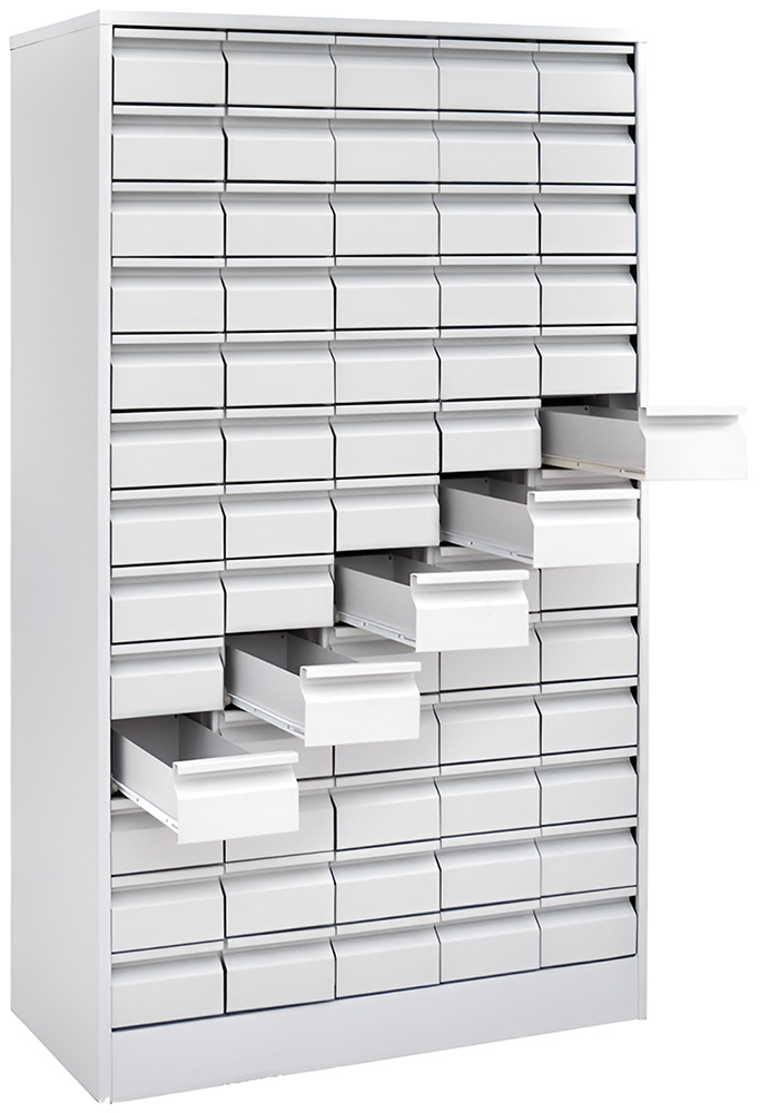 Шкаф картотечный для библиотечных карточек (65 ящиков)