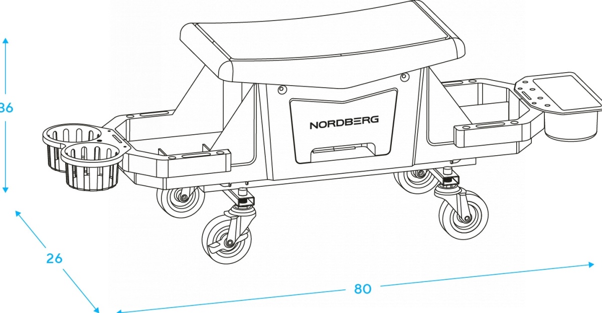 NORDBERG N30S12 - сиденье на колесах ремонтное
