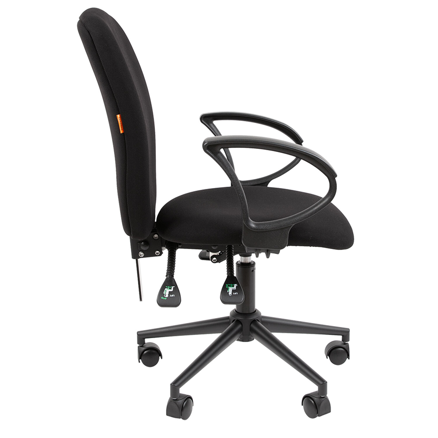 Кресло офисное Chairman CH 9801, пятилучие металл, ткань, черное, 7150934