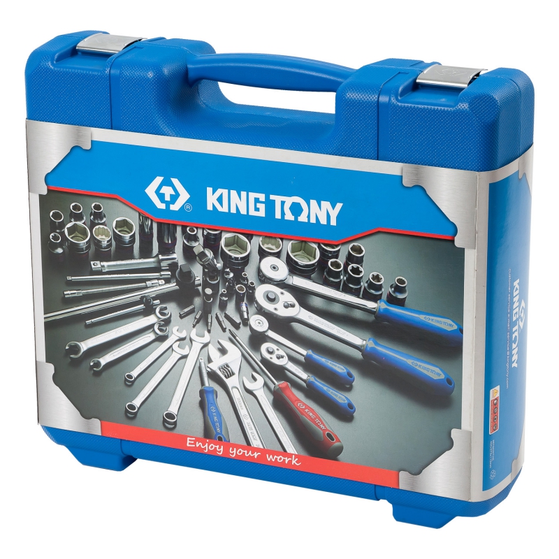 KING TONY  7587SR01 - набор инструментов универсальный, дюймовый, 87 предметов