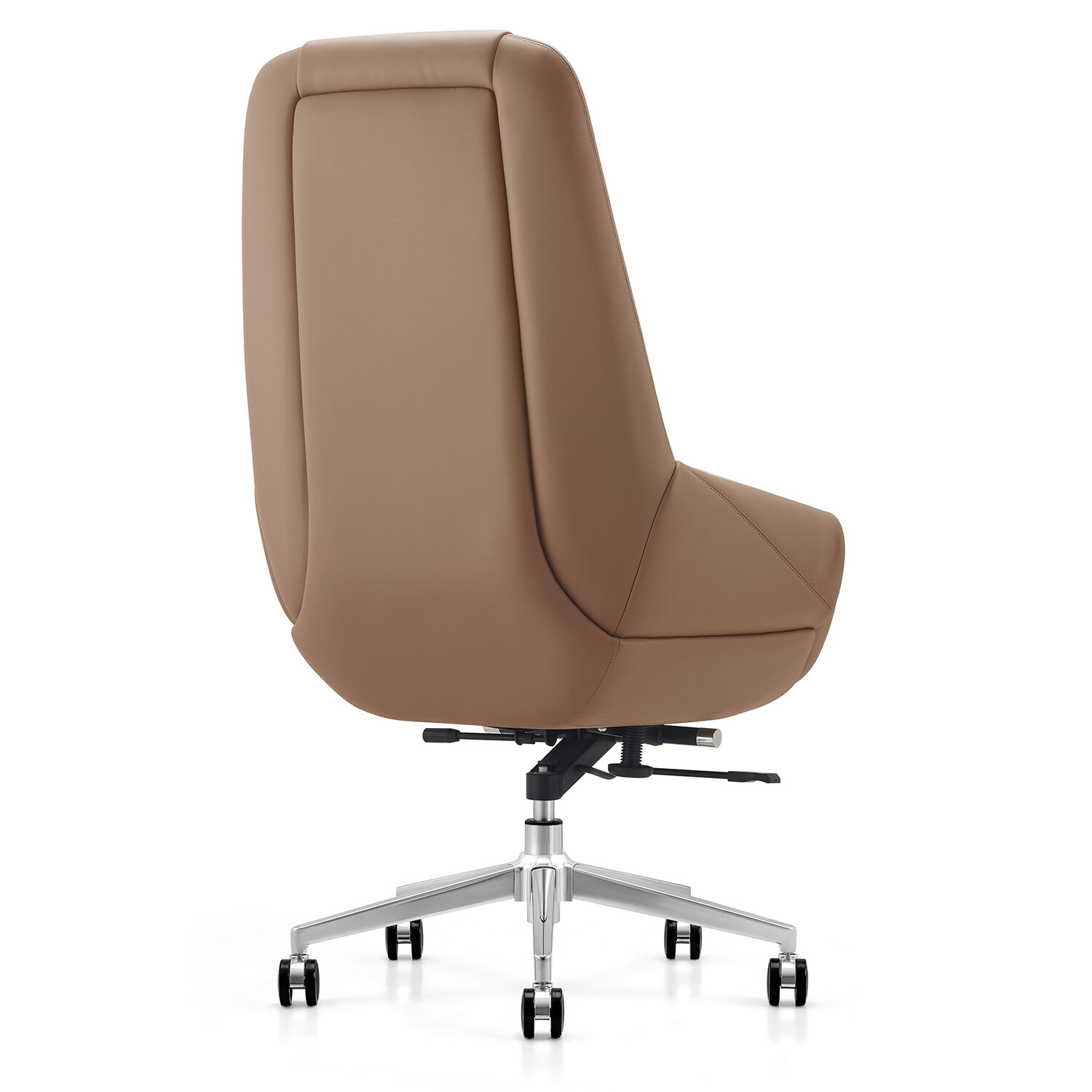 Кресло HAWASAN (ХАВАСАН) PREMIUM EX-810, алюминий, экокожа, коричневое, 533236