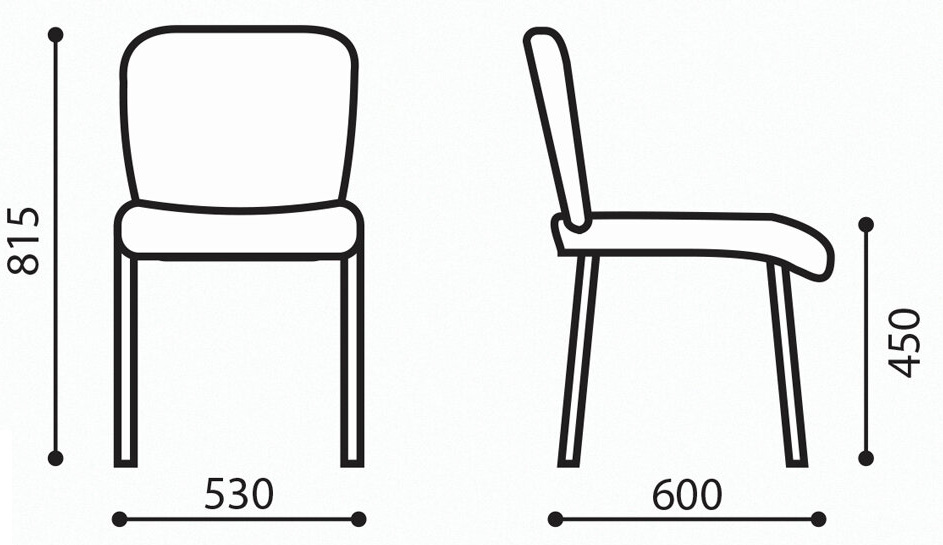 Стул STAFF Iso Plast CF-009, каркас хром, сиденье и спинка пластик черный
