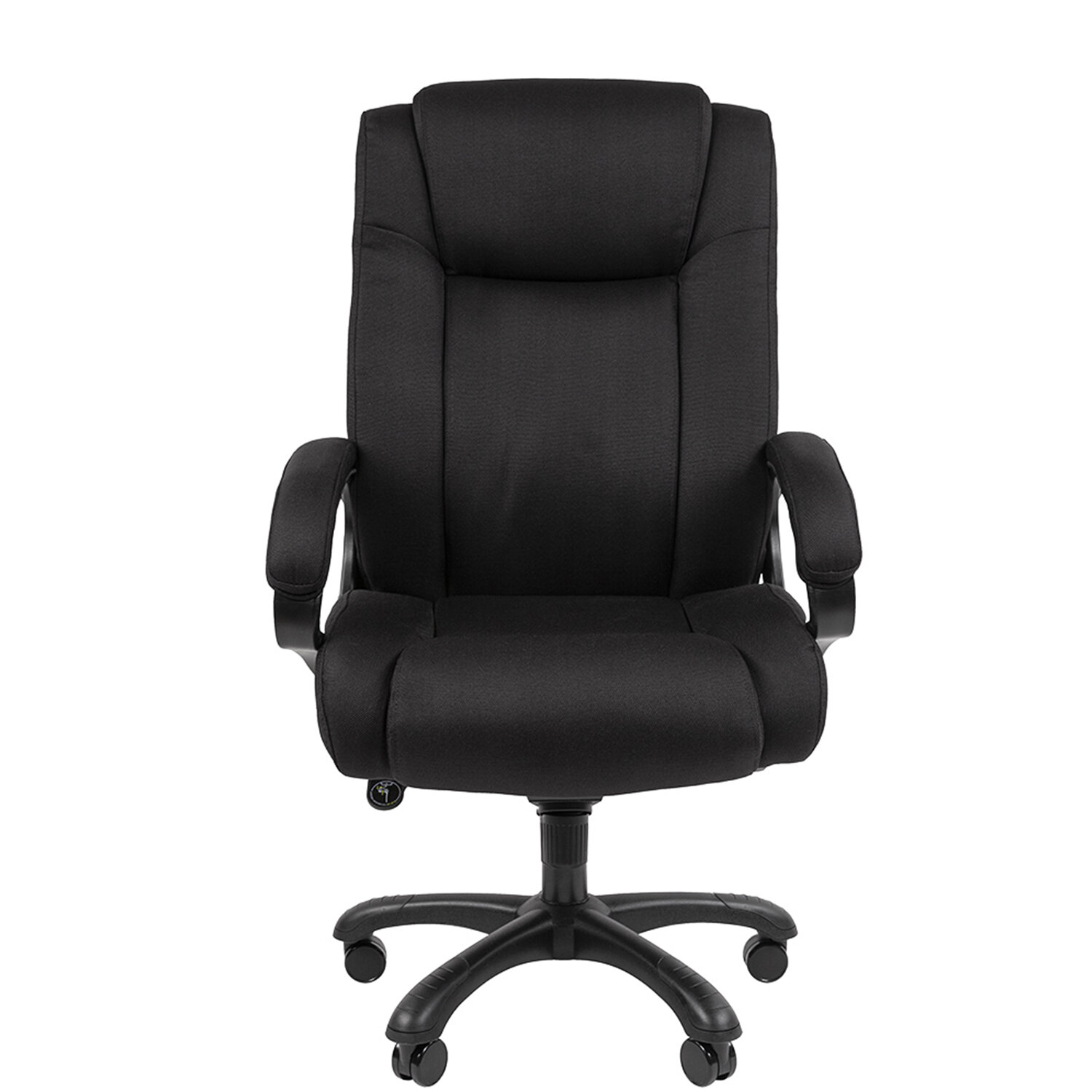 Кресло офисное Chairman CH 410, НАГРУЗКА до 180 кг, пружинный блок в сиденье, ткань SX, черное, 7163873